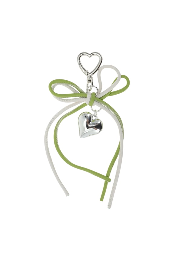 1 Pc Handbag Charms Keychains PU Bow Bag Accessories White Green
