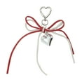 thumbnail image 1 of Unique Bargains 1 Pc Handbag Charms Keychains PU Bow Bag Accessories White Red, 1 of 5