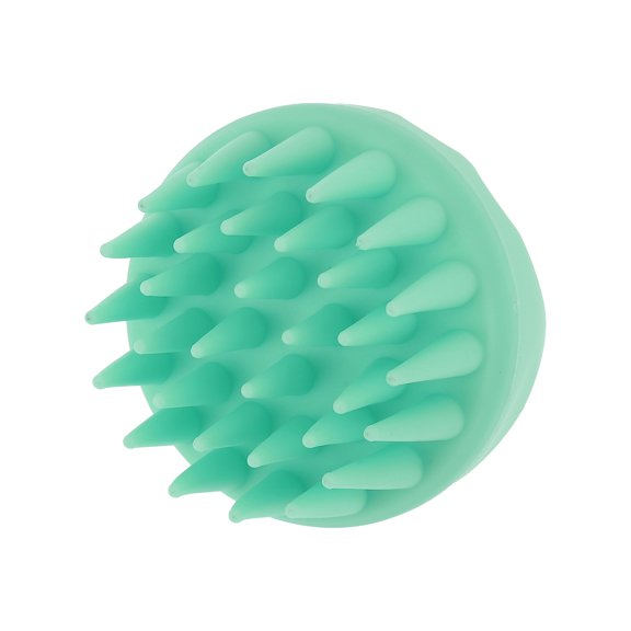 Unique Bargains 1 Pc Handheld Hair Shampoo Brush for Head Massage 3.46"x3.46" Green