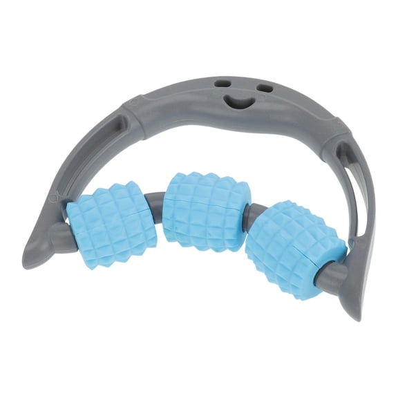 Unique Bargains 1 Pc Handheld Three Rounds Massage Stick for Gym Blue PP