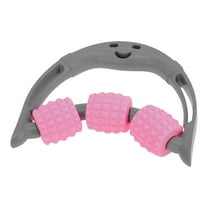 Unique Bargains 1 Pc Handheld Three Rounds Massage Stick for Gym Pink PP