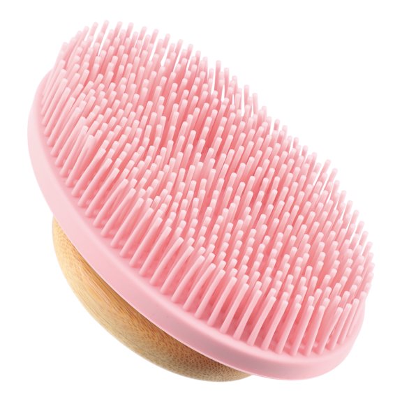 Unique Bargains 1 Pc Handle Bath Brush Back Scrubber for Bath for Shower 4.72"x2.36" Pink