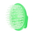 thumbnail image 1 of Unique Bargains 1 Pc Handle Round Hair Shampoo Brush for Head Massage 3.35"x2.76"x2.64" Green, 1 of 6