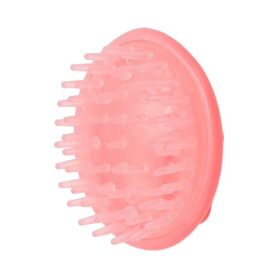 Unique Bargains 1 Pc Handle Round Hair Shampoo Brush for Head Massage 3.35"x2.76"x2.64" Pink