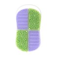 thumbnail image 1 of Unique Bargains 1 Pc Hangable Double-sided Bath Brush Shower Brush Purple Green, 1 of 6