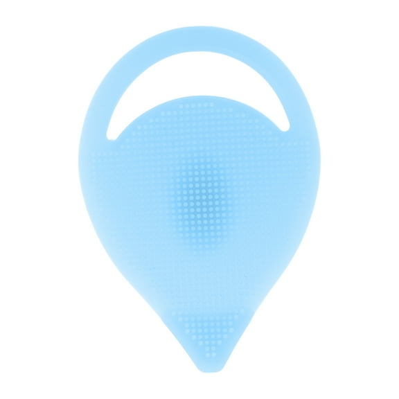 Unique Bargains 1 Pc Hangable Silicone Facial Cleansing Brush 3.15"x2.36"x0.71" Blue