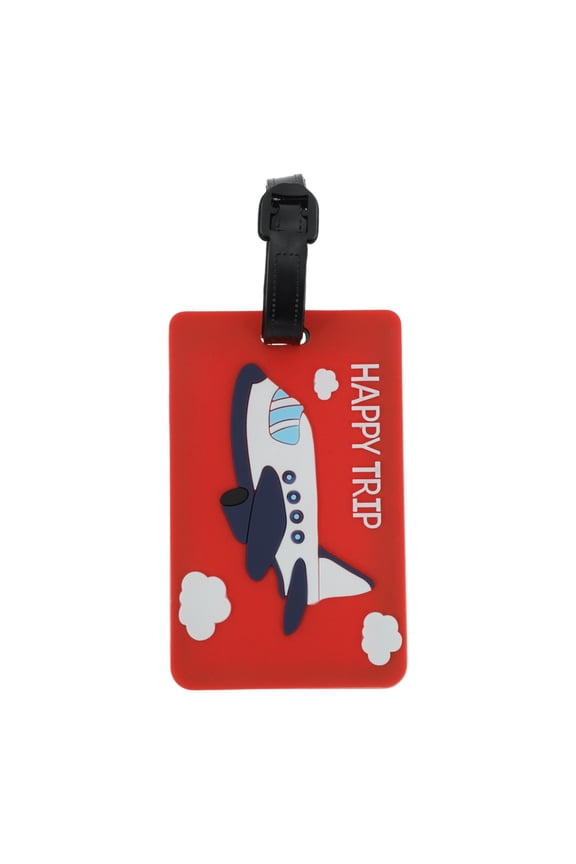 1 Pc Happy Pattern Luggage Tag for Travelling Red