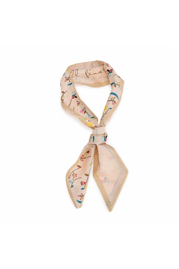 1 Pc Head Scarf Leaf Print Neck Scarf Colorful
