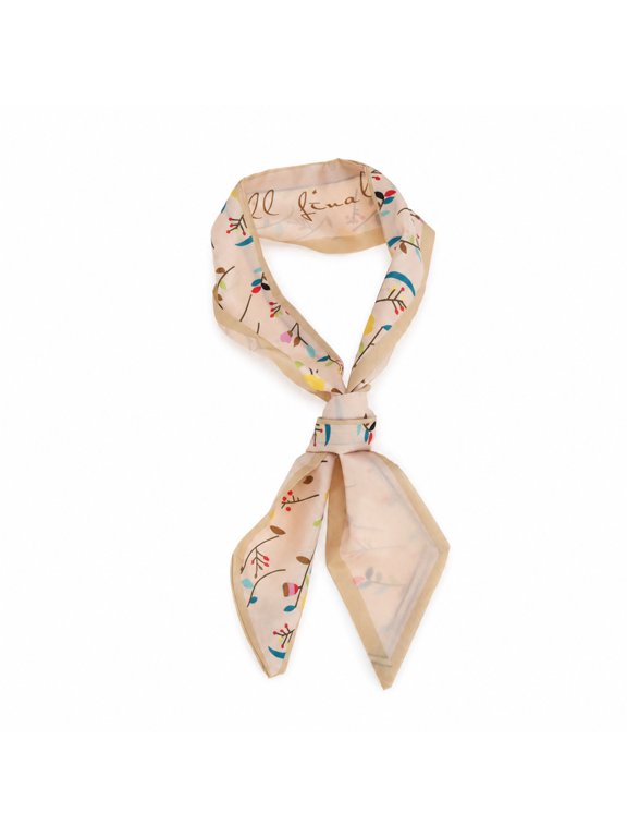 1 Pc Head Scarf Leaf Print Neck Scarf Colorful