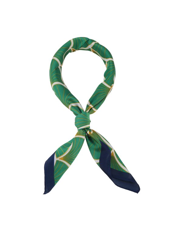 1 Pc Head Scarves Bandana Ginkgo Neck Scarf Green