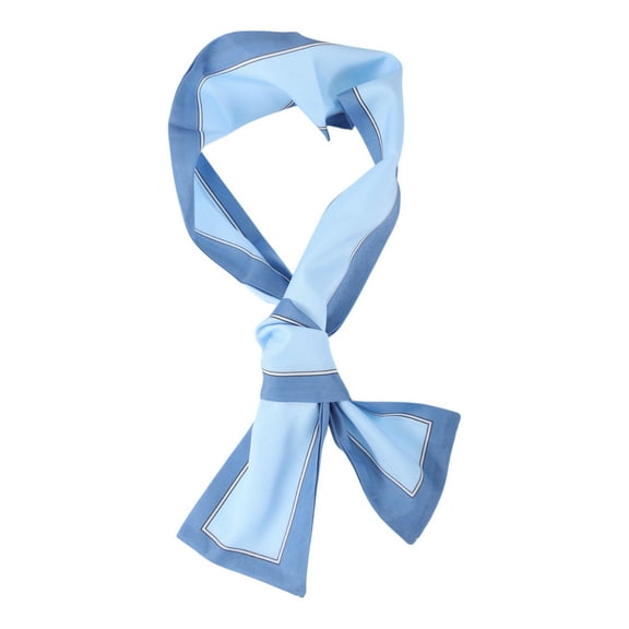 Unique Bargains 1 Pc Headband Borders Pattern Hairband for Women Lake Blue