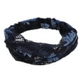 thumbnail image 1 of Unique Bargains 1 Pc Headband Breathable Maple Leaf Lace Hairband for Women Navy Blue, 1 of 5