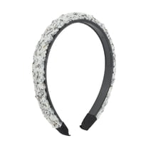 Unique Bargains 1 Pc Headband Cable Knit Hair Accessories for Women White