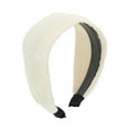 thumbnail image 1 of Unique Bargains 1 Pc Headband Chiffon Wide Hair Accessories Beige, 1 of 5