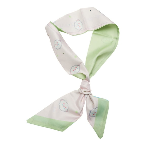 Unique Bargains 1 Pc Headband Clouds Long Ribbon Hairband for Women Pink Green