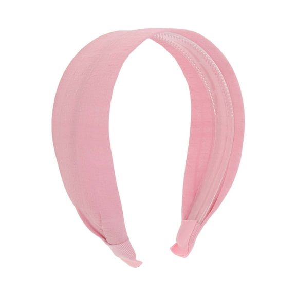 Unique Bargains 1 Pc Headband Colored Wide Hair Accessories Rose Pink