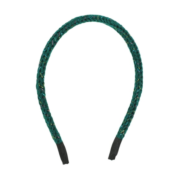 Unique Bargains 1 Pc Headband Colorful Yarn Hair Accessories for Women Blackish Green