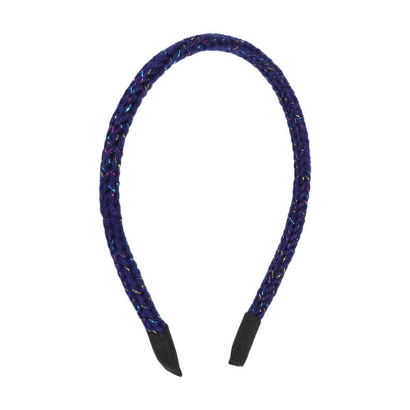 Unique Bargains 1 Pc Headband Colorful Yarn Hair Accessories for Women Dark Blue