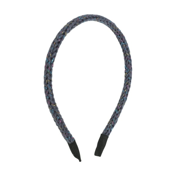 Unique Bargains 1 Pc Headband Colorful Yarn Hair Accessories for Women Gray Purple