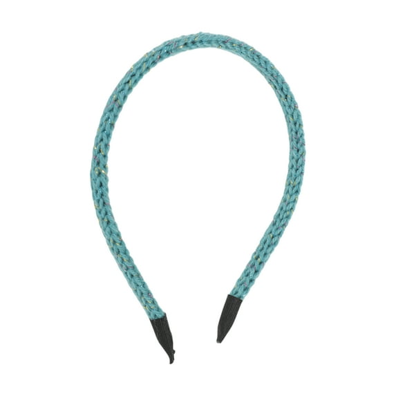 Unique Bargains 1 Pc Headband Colorful Yarn Hair Accessories for Women Lake Blue