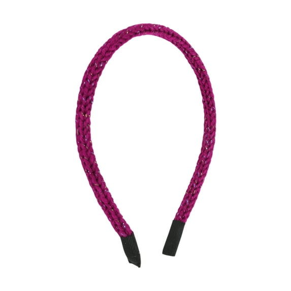Unique Bargains 1 Pc Headband Colorful Yarn Hair Accessories for Women Purplish Red
