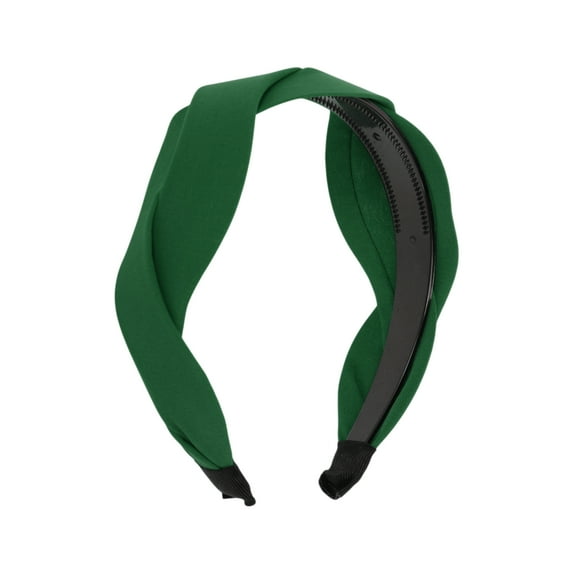 Unique Bargains 1 Pc Headband Cross Hair Accessories for Women Blackish Green