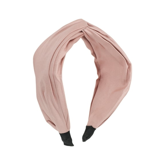 Unique Bargains 1 Pc Headband Cross Solid Hair Accessories for Women Pink