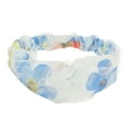 thumbnail image 1 of Unique Bargains 1 Pc Headband Ditsy Floral Lace Wide Hairband for Women Blue, Purple, 1 of 5
