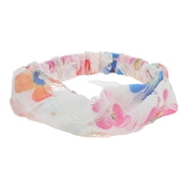 Unique Bargains 1 Pc Headband Ditsy Floral Lace Wide Hairband for Women Rose Red