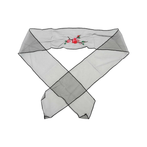 Unique Bargains 1 Pc Headband Embroidered Hairband for Women Light Black