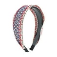 thumbnail image 1 of Unique Bargains 1 Pc Headband Embroidery Geometric Hair Accessories for Women Blue White, 1 of 5