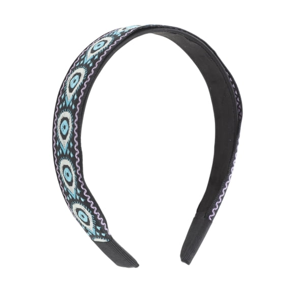 Unique Bargains 1 Pc Headband Embroidery Teardrop Hair Accessories for Women Blue