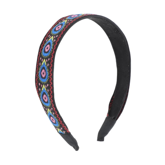 Unique Bargains 1 Pc Headband Embroidery Teardrop Hair Accessories for Women Dark Blue