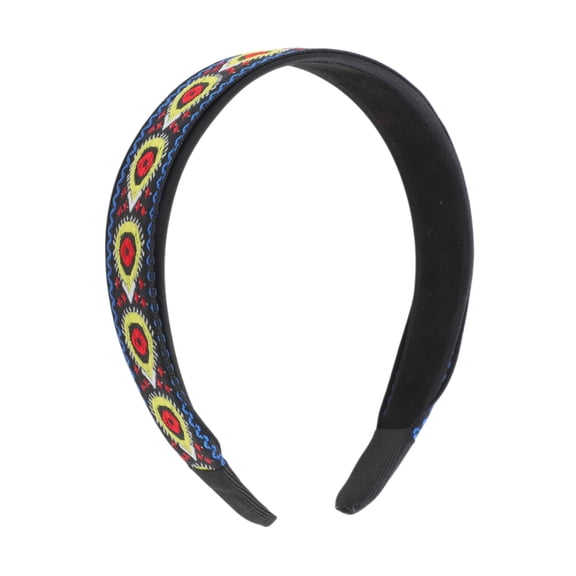 Unique Bargains 1 Pc Headband Embroidery Teardrop Hair Accessories for Women Yellow