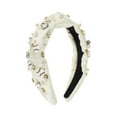 thumbnail image 1 of Unique Bargains 1 Pc Headband Faux Diamond Pearl Hair Accessories for Women Beige, 1 of 5