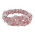 thumbnail image 1 of Unique Bargains 1 Pc Headband Faux Pearl Lace Wide Hairband for Women Pink, 1 of 5