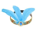 thumbnail image 1 of Unique Bargains 1 Pc Headband Feather Elastic Band Hairband for Women Lake Blue, 1 of 5