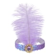 thumbnail image 1 of Unique Bargains 1 Pc Headband Feather Faux Diamond Sequins Hairband for Women Light Purple, 1 of 5