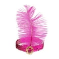 thumbnail image 1 of Unique Bargains 1 Pc Headband Feather Faux Diamond Sequins Hairband for Women Rose Purple, 1 of 5