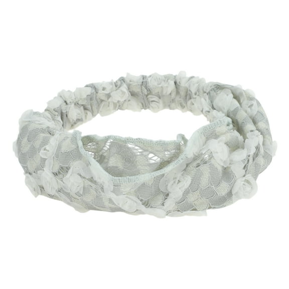 Unique Bargains 1 Pc Headband Floral Hollow-out Hairband for Women Light Green