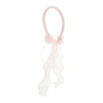 Unique Bargains 1 Pc Headband Floral Ribbons Hair Accessories for Women Pink
