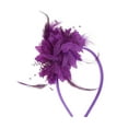 thumbnail image 1 of Unique Bargains 1 Pc Headband Flower Feathers Hair Accessories for Women Purple, 1 of 5