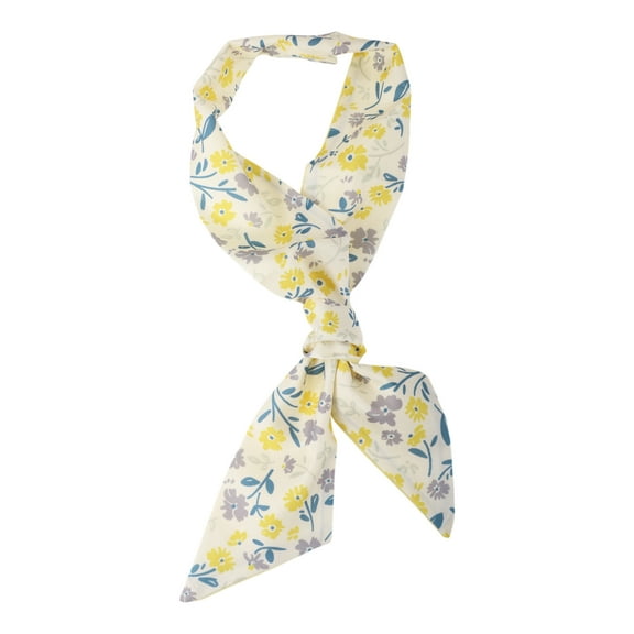 Unique Bargains 1 Pc Headband Flowers Satin Hairband for Women Beige