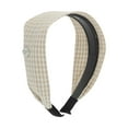 thumbnail image 1 of Unique Bargains 1 Pc Headband Fresh Plaid Wide Hair Accessories Khaki, 1 of 5
