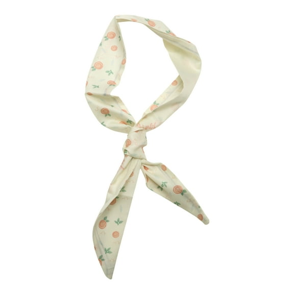 Unique Bargains 1 Pc Headband Fruit Long Ribbon Hairband for Women Light Pink White