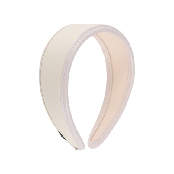 Unique Bargains 1 Pc Headband Glossy Wide-brimmed Hair Accessories for Women Beige