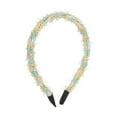 thumbnail image 1 of Unique Bargains 1 Pc Headband Gold Thread Yarn Hair Accessories for Women Yellow Green, 1 of 5