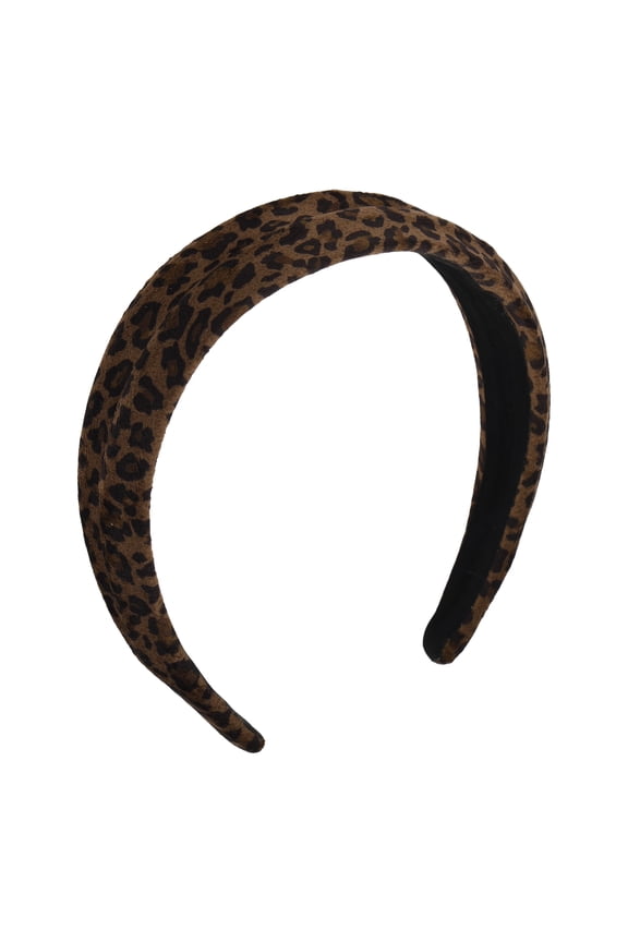 1 Pc Headband Hair Accessories Brown [Textured Leopard Pattern]
