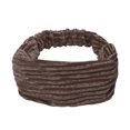 thumbnail image 1 of Unique Bargains 1 Pc Headband Horizontal Stripes Wide Fabric Hairband for Women Coffee Color, 1 of 5