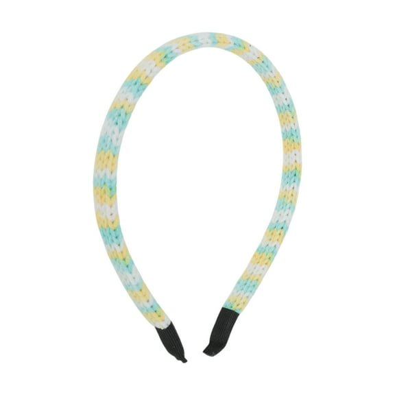 Unique Bargains 1 Pc Headband Knitting Yarn Hair Accessories for Women Yellow Green